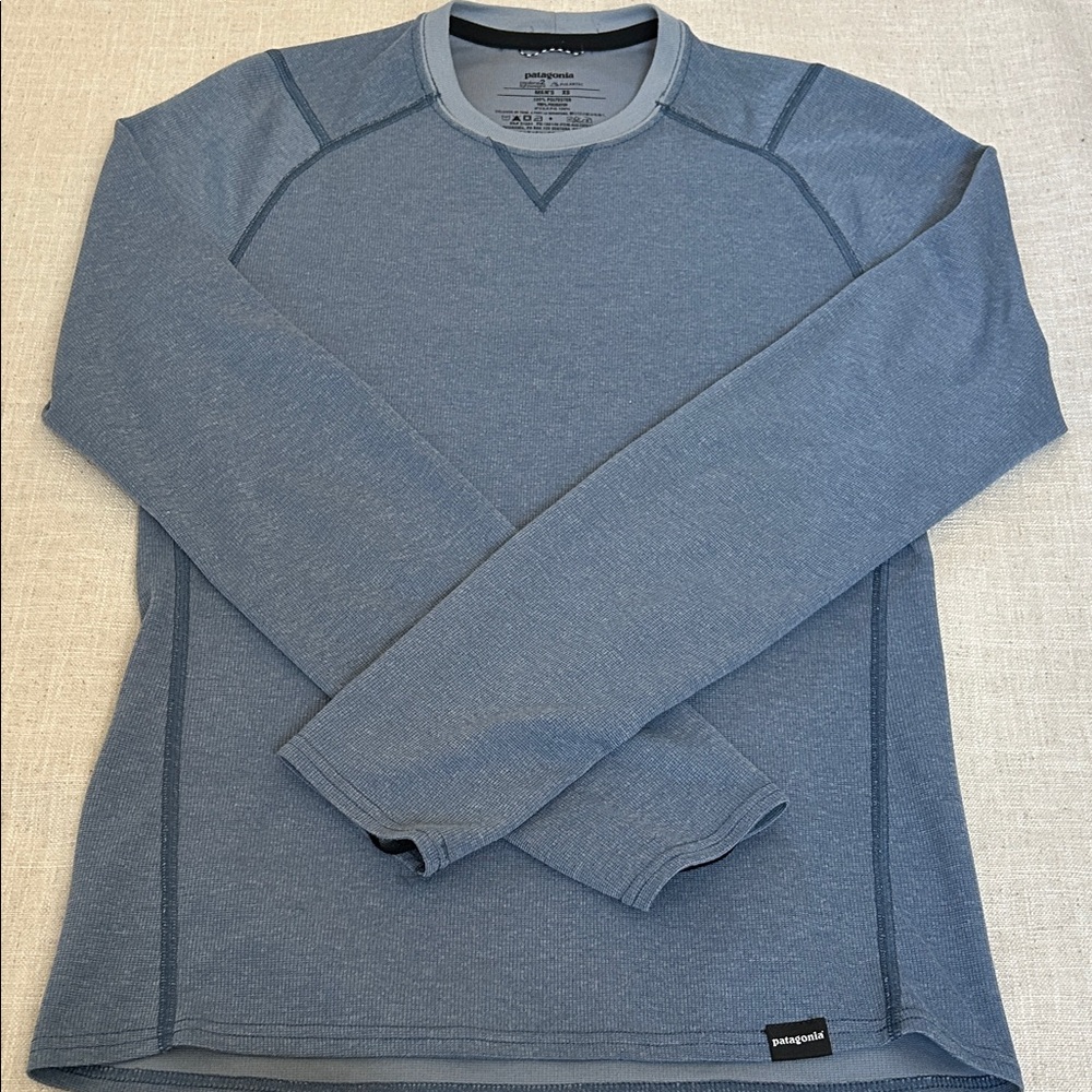 Patagonia Capilene 2 Lightweight Crew Long Sleeve Men's XS Blue Outdoor Hiking - Picture 11 of 11